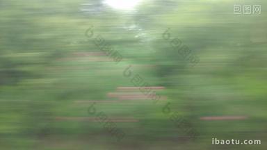 旅途高铁<strong>窗外风景</strong>一闪而过实拍